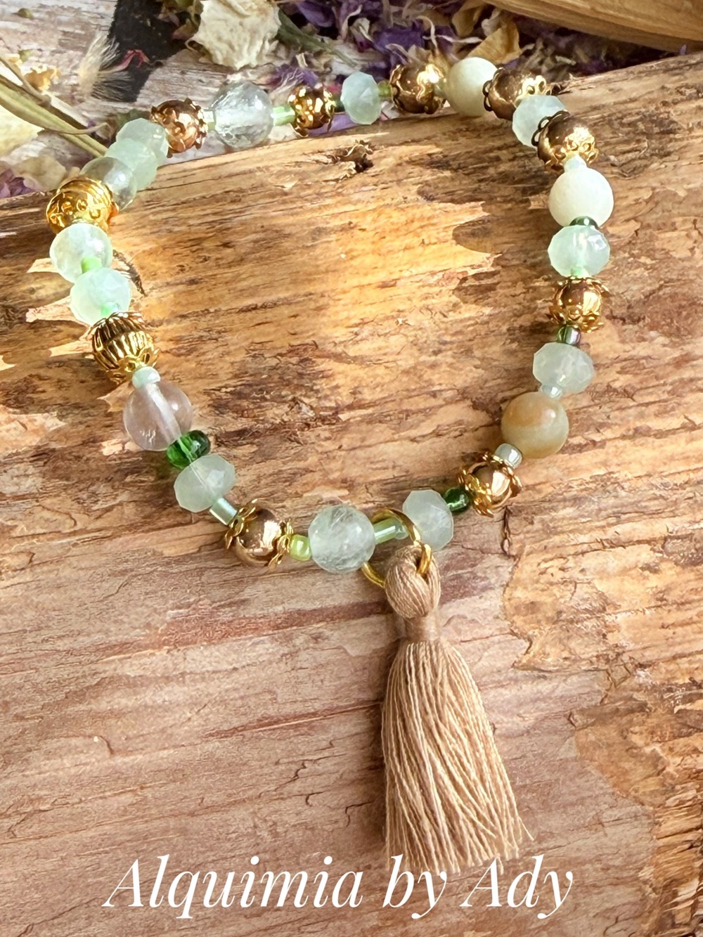 Green Aventurine beaded bracelet/Taurus star stone/libra healing crystal